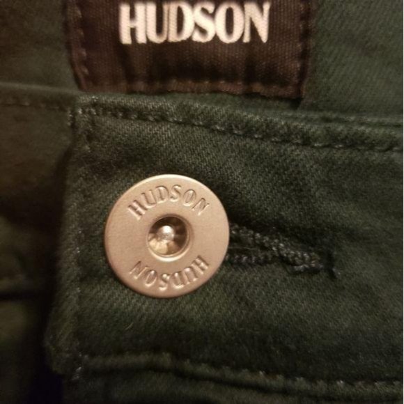 Hudson Blake Slim Straight Fit Teal Pants - Picture 5 of 7